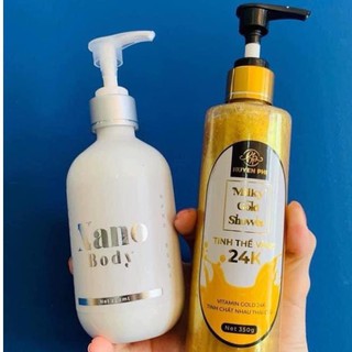 COMBO SIÊU TRẮNG DA SỮA TẮM VÀ BODY NANO HUYỀN PHI