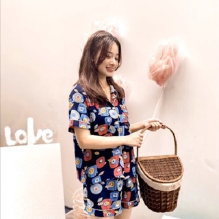 [O] VIBES Đồ bộ Pijama ngắn Leaf Py Set