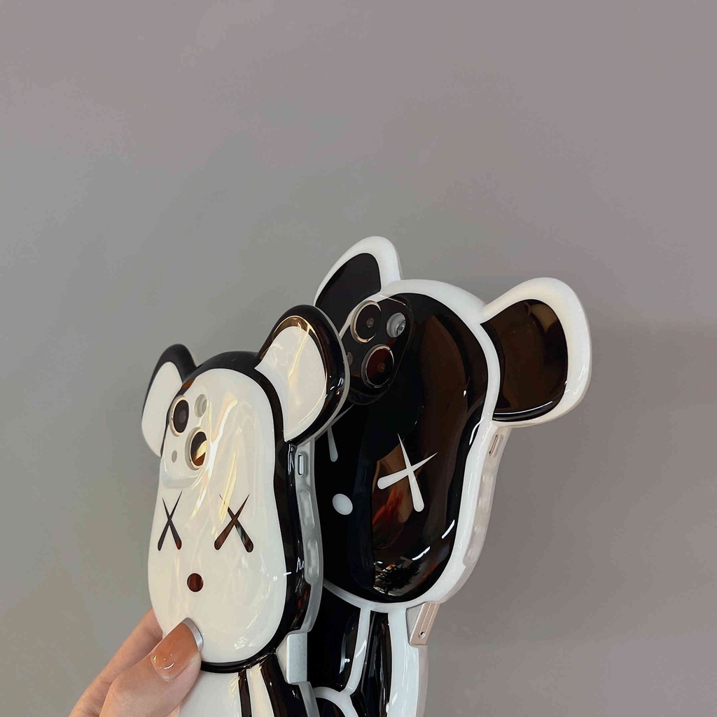 Ốp Điện Thoại Hình Gấu 3D Cho IPhone14Pro Max 12 13Pro Max