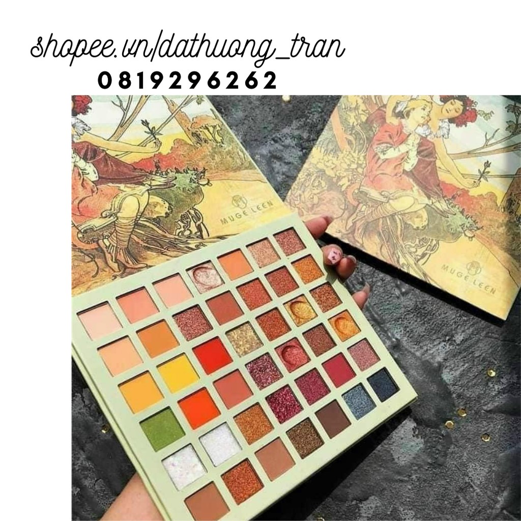Bảng Phấn Mắt Nhũ 42 ô MUGE LEEN Lấp Lánh Love Story