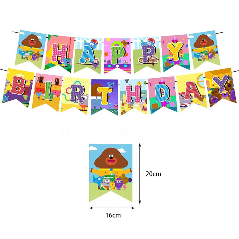 Hey Duggee kid Theme Birthday Party Supplies Cake Topper Banner Balloon Themed Party Decor