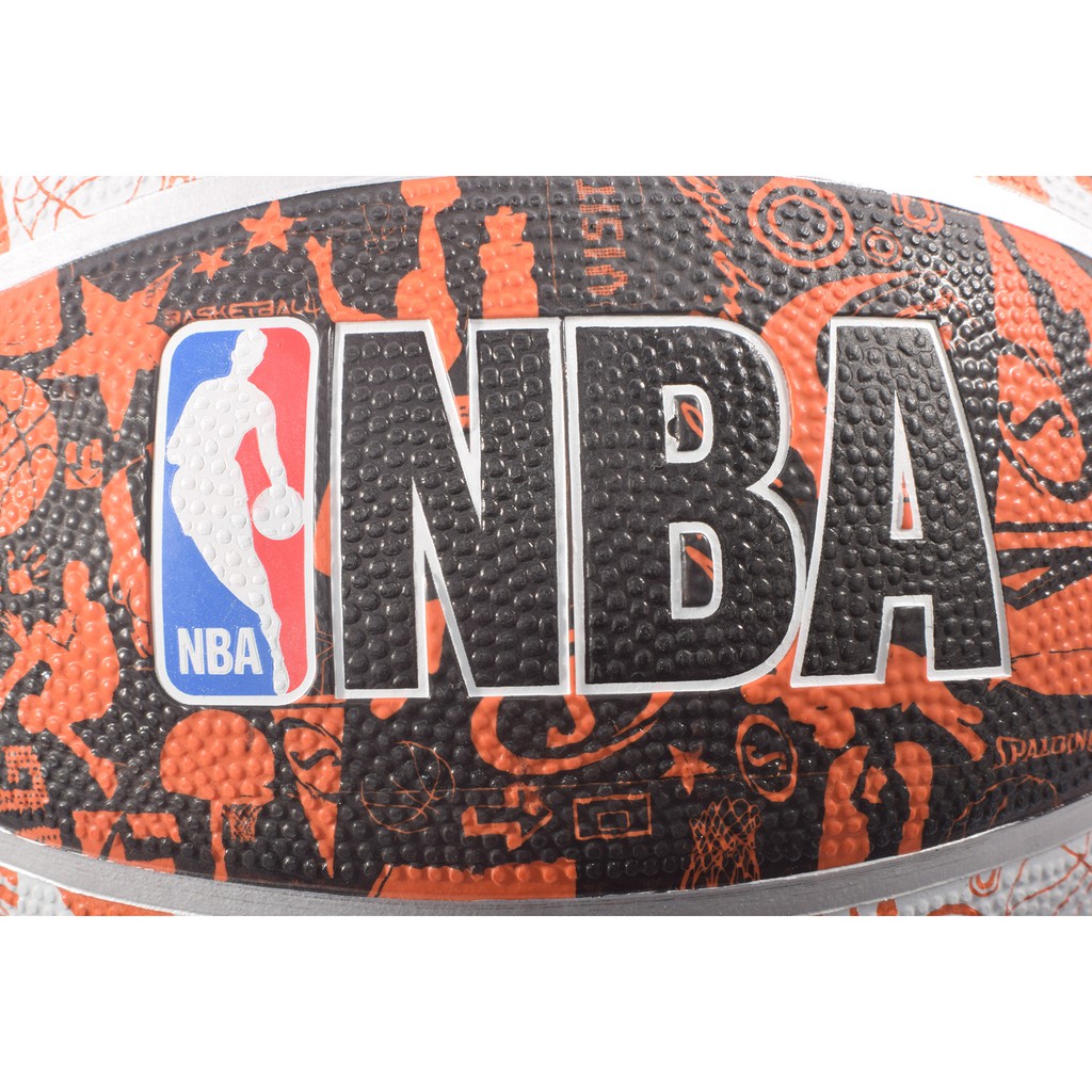 Bóng rổ Spalding NBA Graffiti Outdoor Size 7 + Tặng bộ kim bơm bóng và lưới đựng bóng