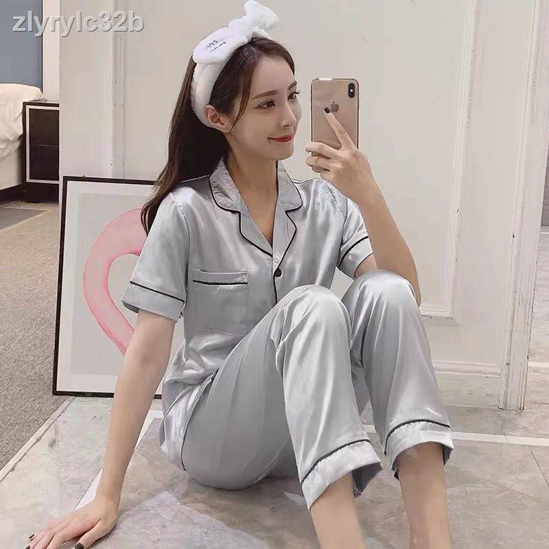 áo thun namNam pijama quần ngắn tay Xia Bingsi, nữ rộng rãi mùa hè plus size, bộ đồ ngủ đôi