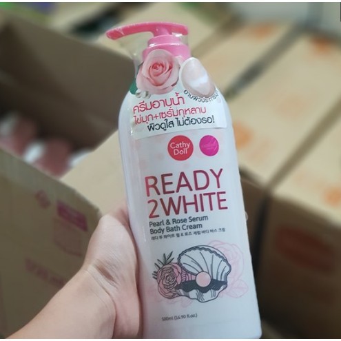 (GIÁ RẺ)Sữa tắm Cathy doll Ready 2 White Pearl & Rose Serum 500ml