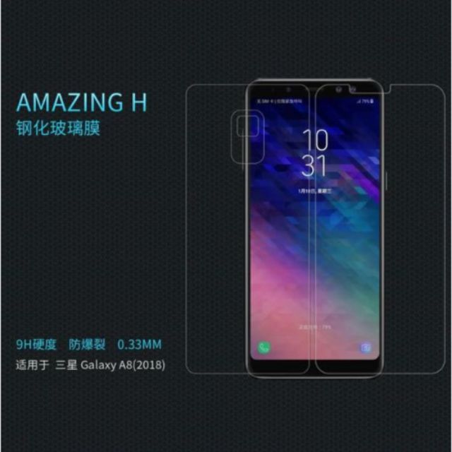 Kính cường lực Galaxy A8 2018 hiệu Nillkin 9H
