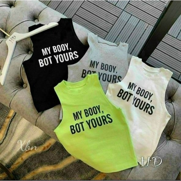 Áo croptop ba lỗ cổ cao The body, thun trơn sát nách viền bo nách cổ ôm bodyLY alohashop91