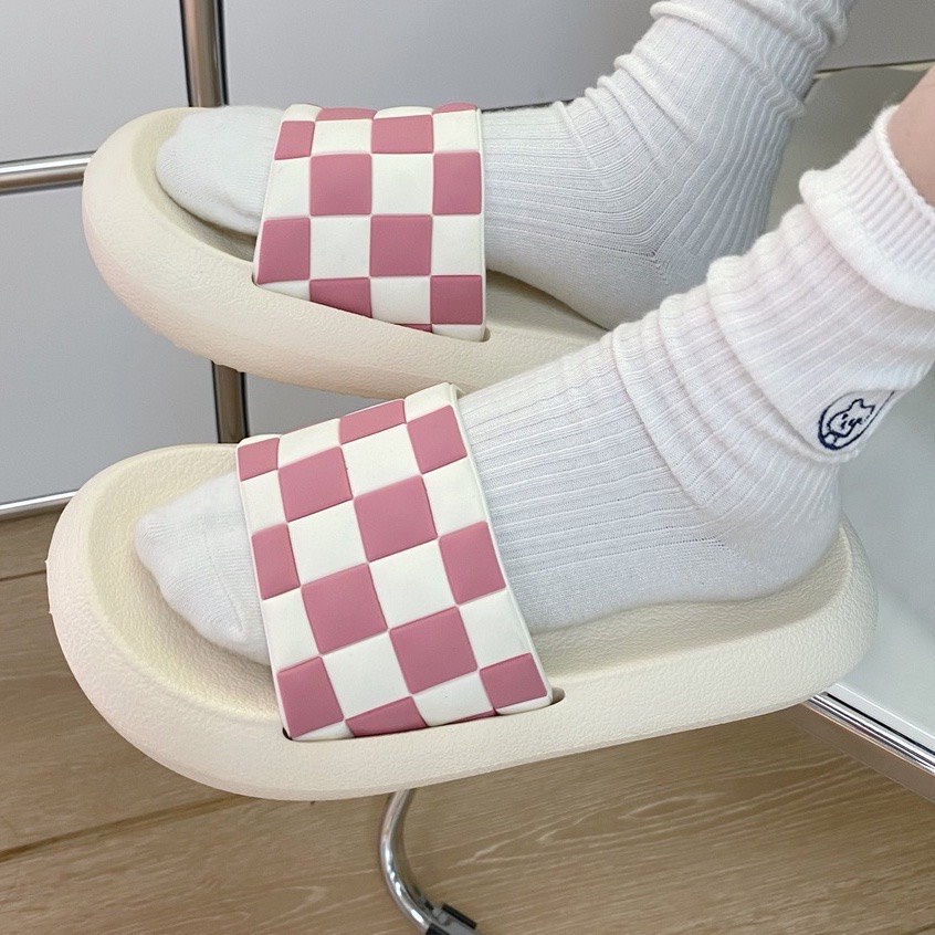 Dép Lê Bành Mì Nam Nữ Unisex Caro  Đế Cao Cong Viền Cao Su Êm Chân Siêu Nhẹ