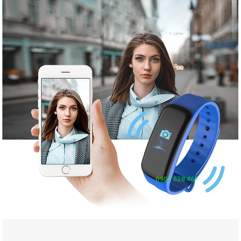 Vòng đeo tay thông minh Wearfit C1 màn hình màu cảm ứng, kết nối điện thoại