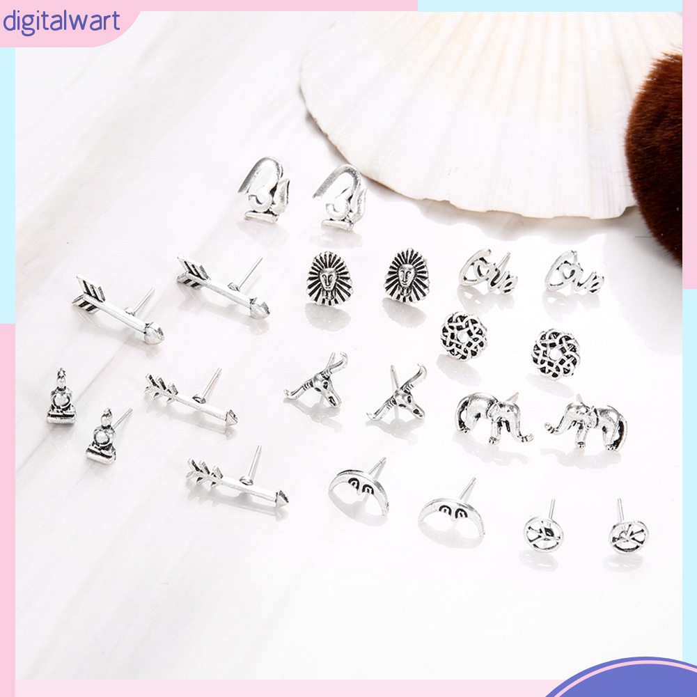 Set 11 đôi khuyên tai phong cách cổ điển xinh xắn dành cho nữ