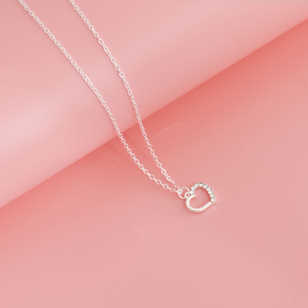 Dây chuyền bạc mặt hình trái tim phong cách Hàn Quốc dành cho nữ ANTA Jewelry - ATJ3550