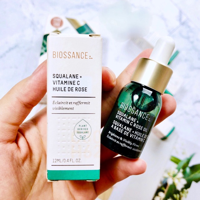 Dầu dưỡng Biossance Squalane + Vitamin C Rose Oil