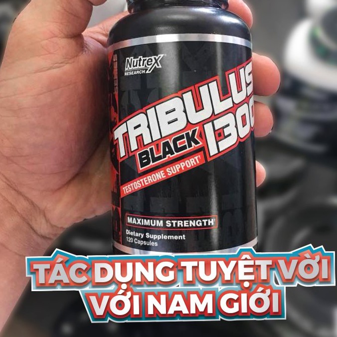Nutrex Tribulus Black 1300 - Tăng sức mạnh cơ băp, testosterone, tăng cường khả năng năm giới - 120 Viên