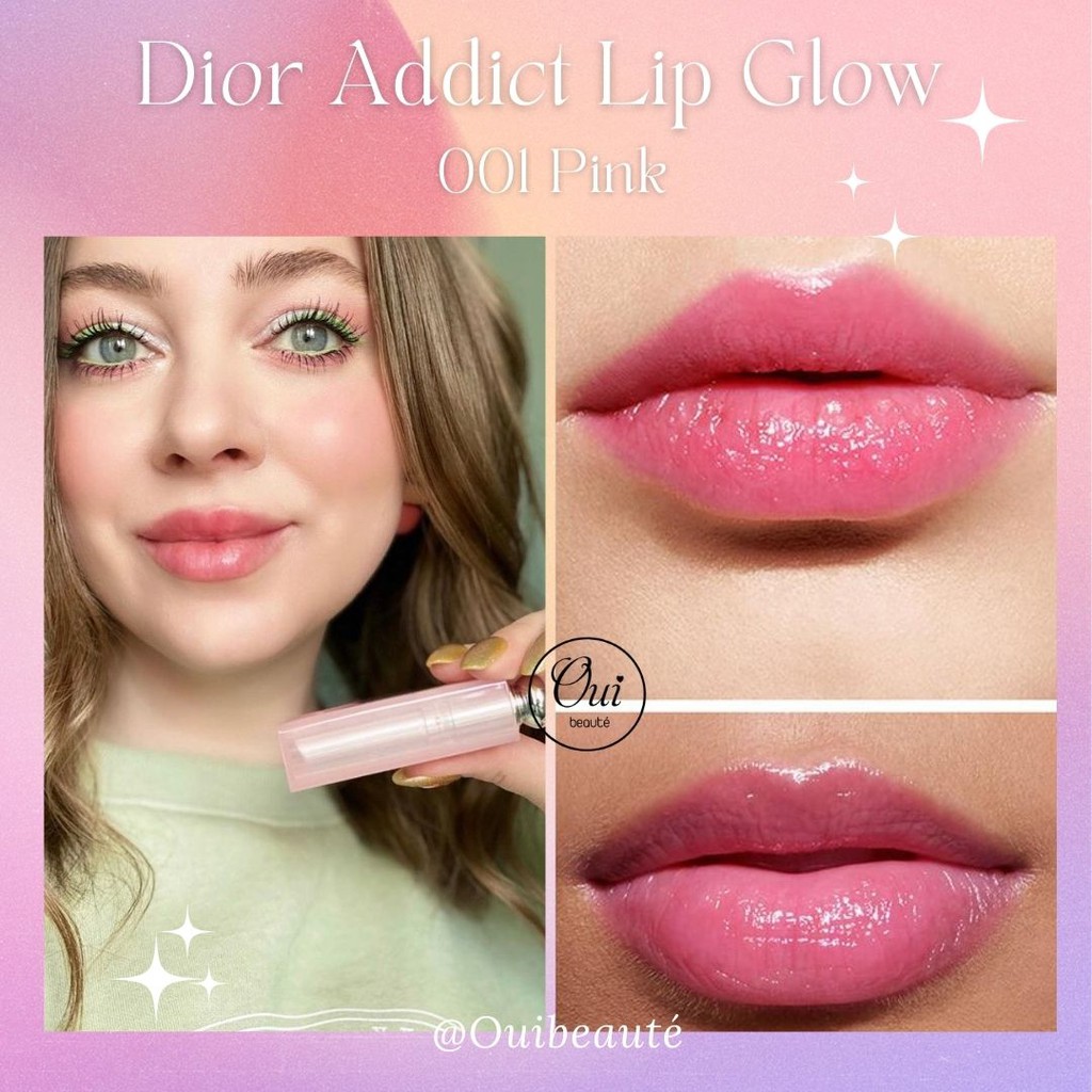 Son dưỡng Dior Addict Lip Glow 001 Pink Fullsize, son dưỡng cao cấp có màu 3,5g Ouibeaute