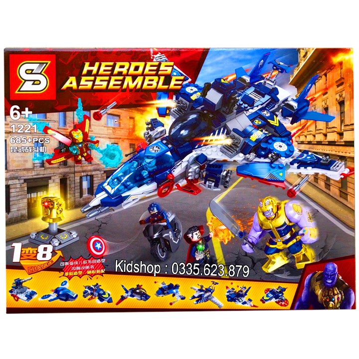 Bộ Lego Xếp Hình Ninjago Biệt Đội Siêu Anh Hùng (Avengers). Gồm 685 Chi Tiết. Lego Ninjago Lắp Ráp Đồ Chơi Cho Bé.