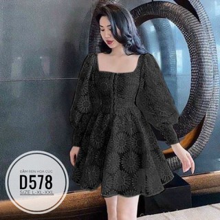 Bigsize Đầm ren hoa cúc D578