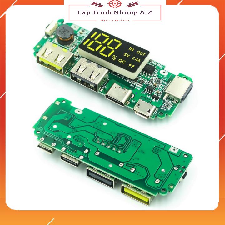 Module Sạc Dự Phòng Lithium 18650 5V2.4A 2A 1A Hai Cổng USB Chuyên Dụng
