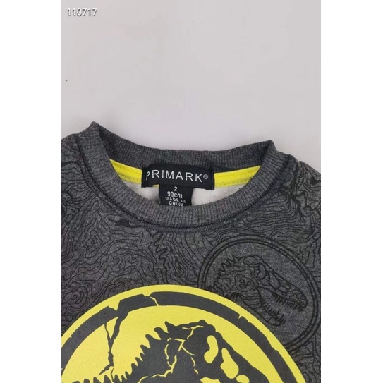 Bộ nỉ Primark khủng long xám bé trai