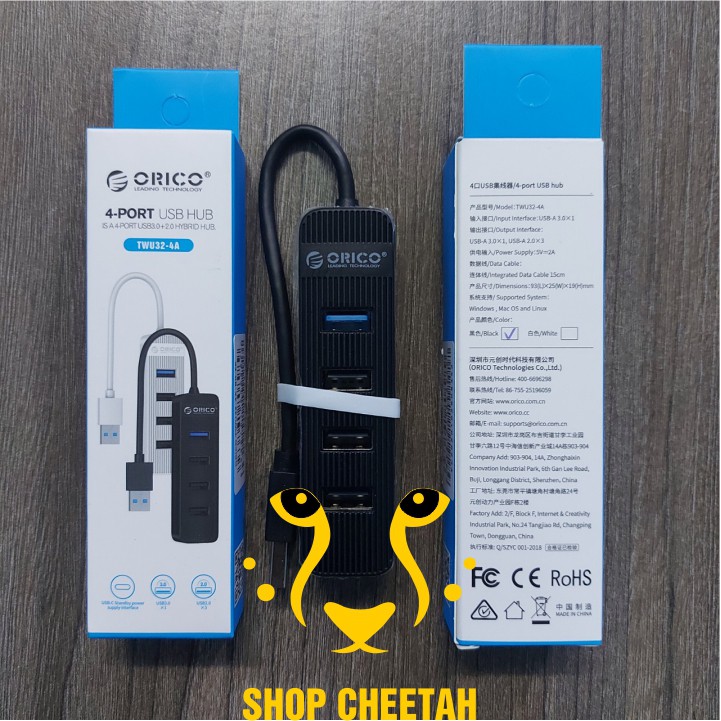 Bộ chia 4 cổng USB – Hub Orico TWU32-4A – Chính Hãng – Bảo hành 12 tháng