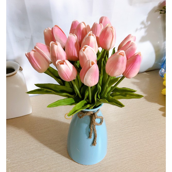 Hoa tulip giả decor Chất Liệu PU cao cấp trang trí nhà cửa, Decor Studio, Trang Trí Phòng Khách,Hoa giả...