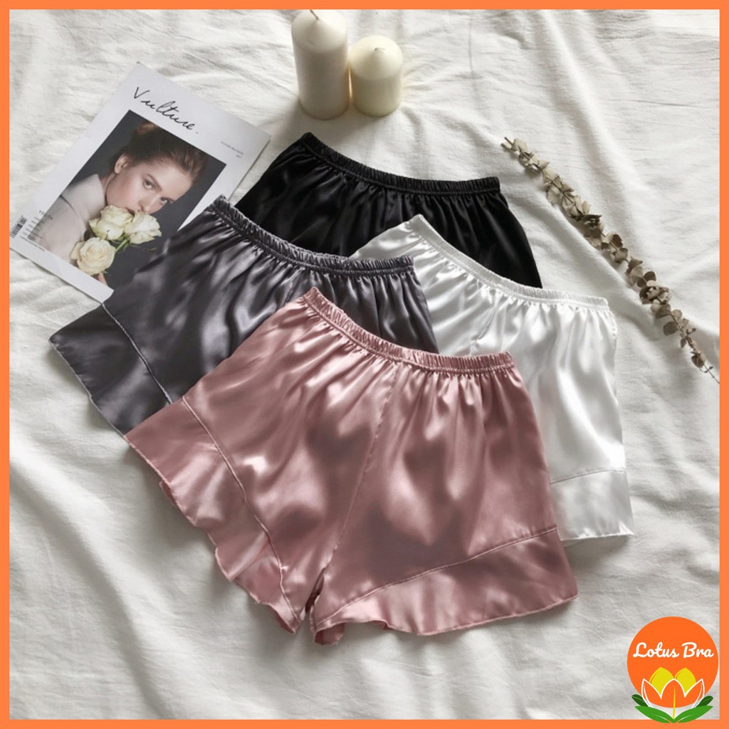 Quần ngủ lụa quần short đùi mặc nhà lụa siêu mềm mịn mát tay | BigBuy360 - bigbuy360.vn