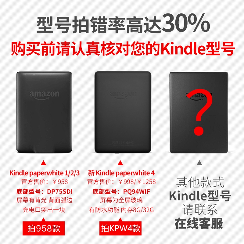 2019 The New Kindle Basic ( Kindle 10th ) Handheld Smart Sleep CaseFree with + 5000G E-BOOK + Matte Film + Kindle Bag