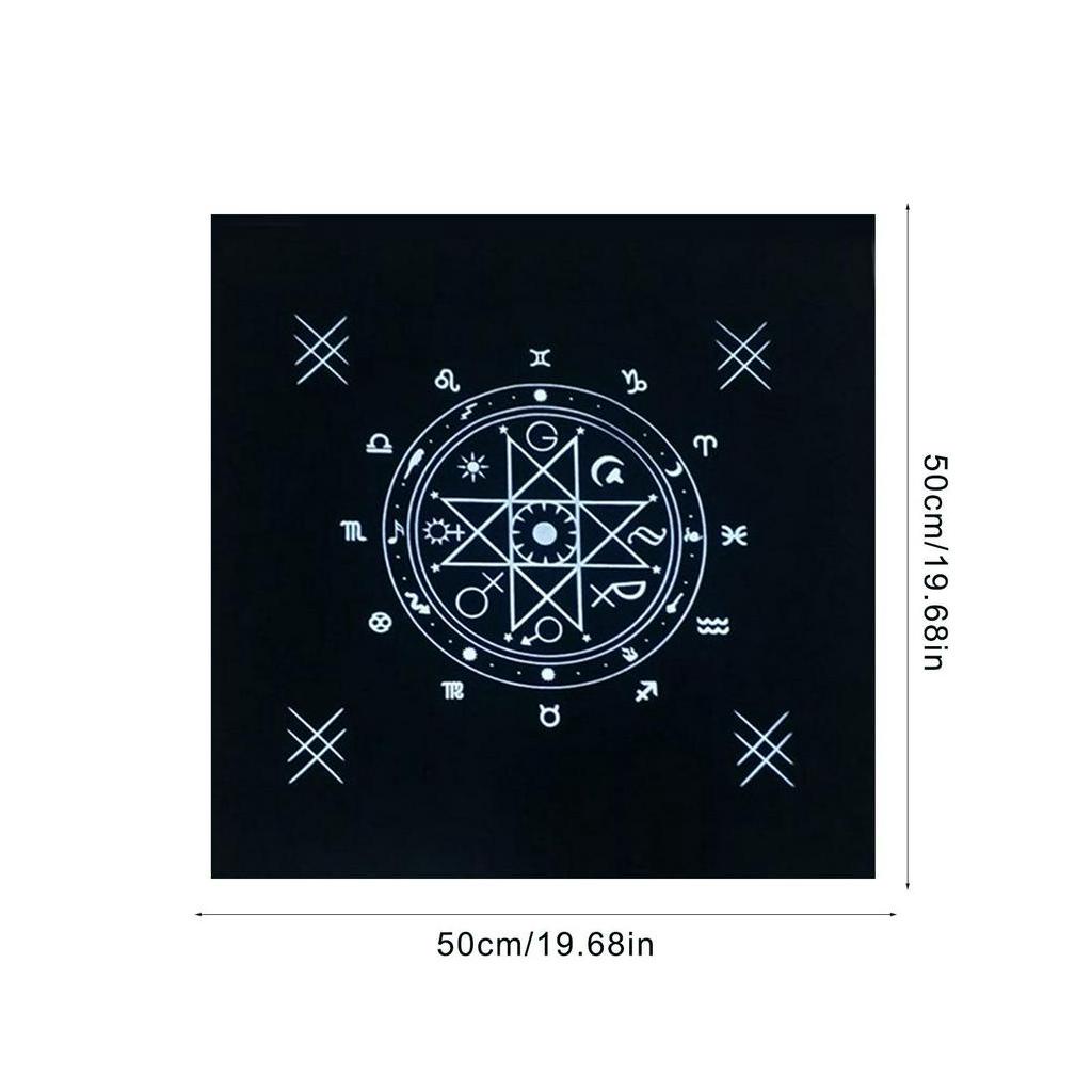 Khăn trải bàn họa tiết bài tarot cỡ 50x50cm