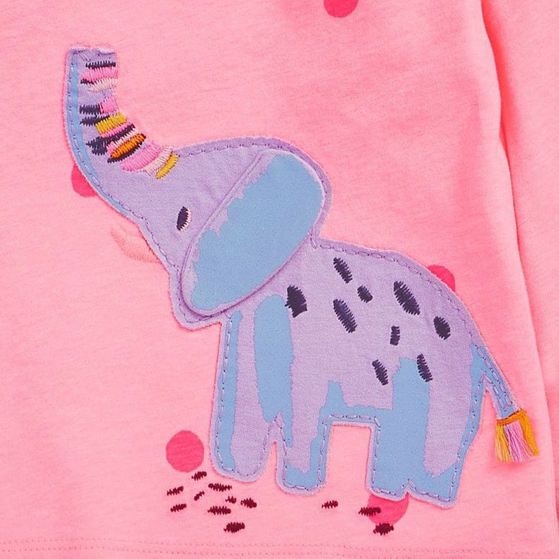 Áo cotton Little Maven hồng voi LM52164 cho bé gái 2-8 tuổi - Little Maven Official Store