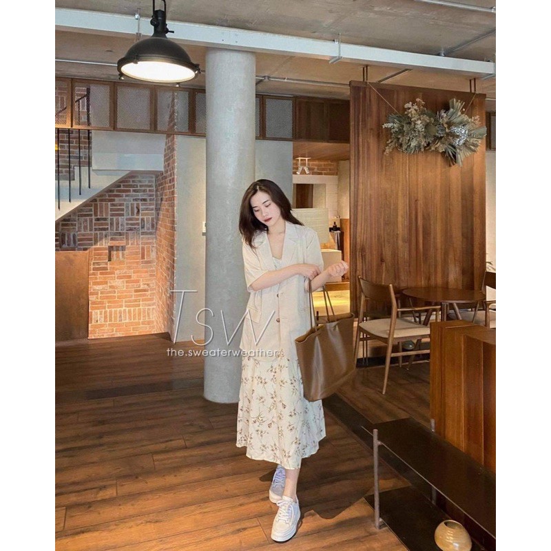 Set váy áo❤️𝑭𝑹𝑬𝑬𝑺𝑯𝑰𝑷❤️SET BLAZER VÁY HOA NHÍ (giá rẻ chất đẹp) | BigBuy360 - bigbuy360.vn