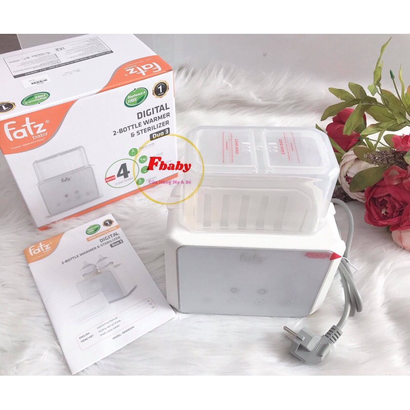 Máy hâm sữa tiệt trùng điện tử Duo 3 Fatz Baby FB3093VN / Gồm 4 Chức năng: Hâm nóng/Giữ ấm/Tiệt Trùng/Rã đông sữa