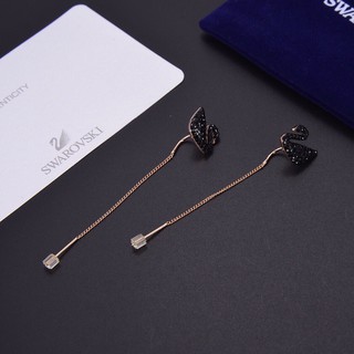 Bông Tai Mạ Bạc 925 Hình Thiên Nga Màu Đen Lãng Mạn Thời Trang 2023 5351805