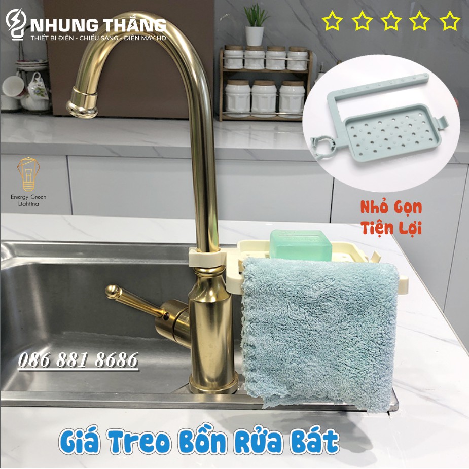 Giá Gắn Vòi Nước Để Đồ Rửa Bát Chén - Đồ Cọ Xoong Đồ Tiện Ích Gia Đình - Màu Sắc Random