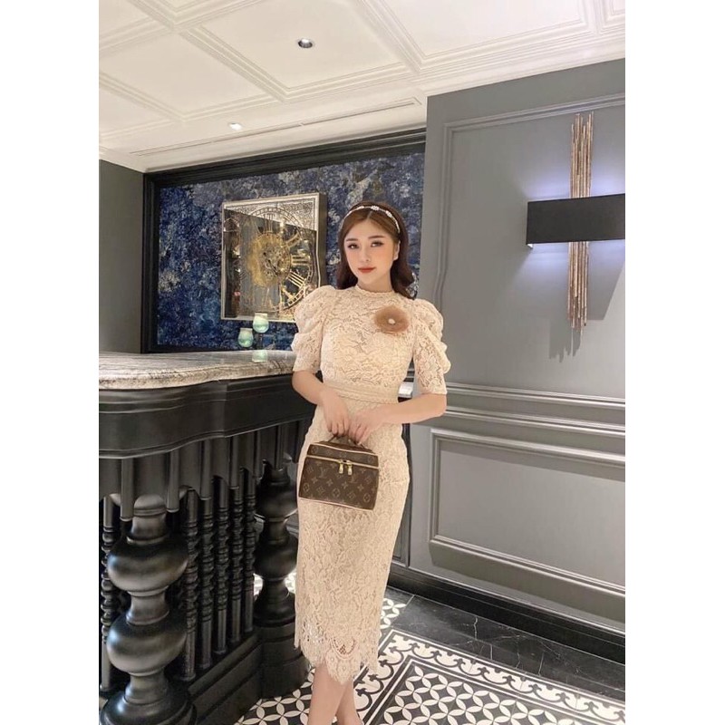 Váy ren body tay lỡ