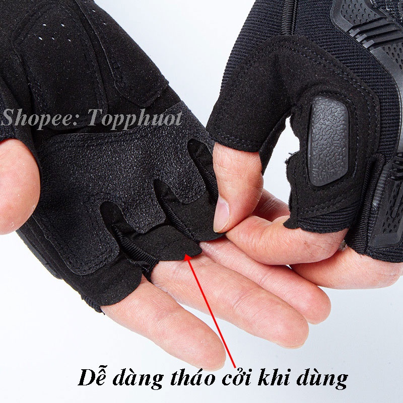 Bao tay Chống Nắng Hở Ngón Đi Xe Máy Đi Phượt Mechanix