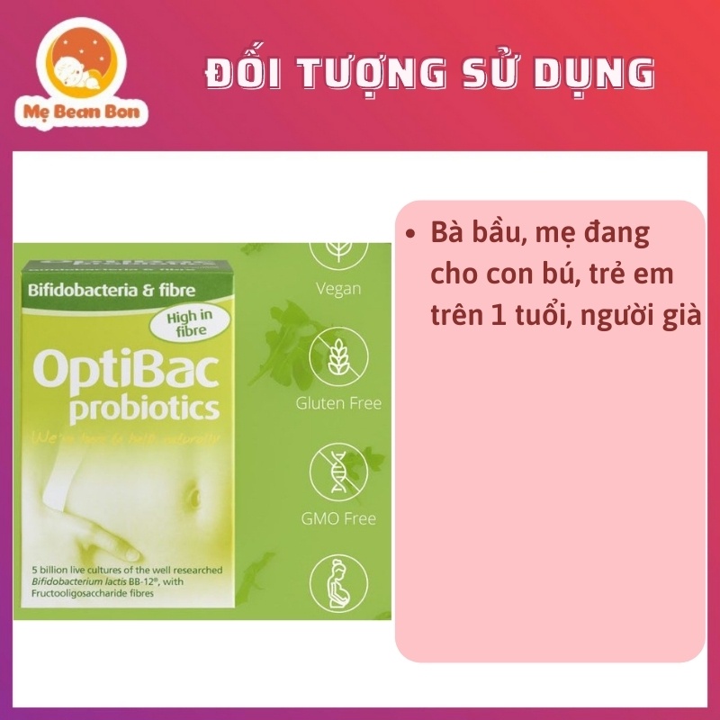 Men vi sinh Optibac Probiotics xanh lá (30 gói), Anh