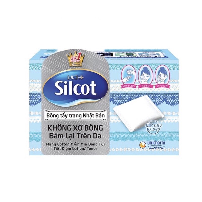 [SILCOT - Mua 1 tặng 1] Combo 3 hộp bông tẩy trang Silcot 82 miếng/hộp + Tặng Combo Bioderma 1 SRM + 1 Nước cân bằng