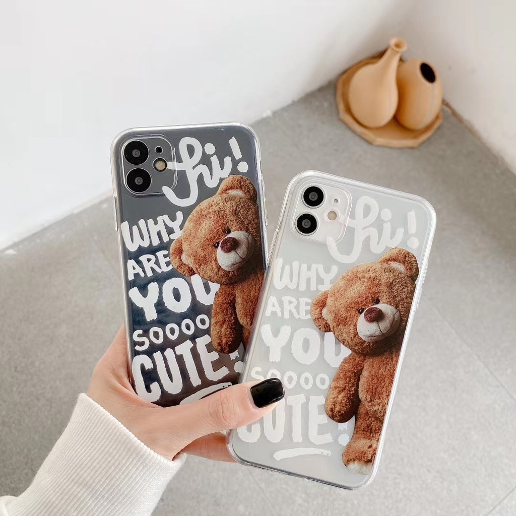 Ốp điện thoại hình gấu cho 7 8plus X Xr Xs Max 11 Pro Promax 12 mini 12 Pro Promax | BigBuy360 - bigbuy360.vn