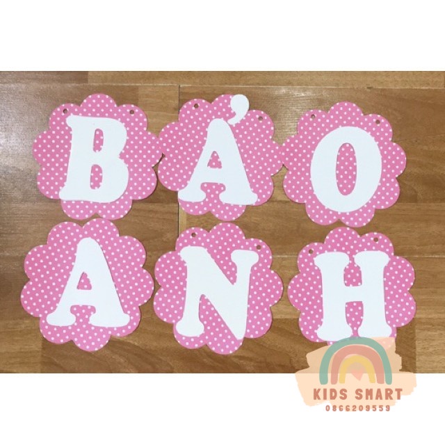 Bóng Chữ Cái Ghép Tên Trang Trí Sinh Nhật, Happy Birthday, Thôi Nôi, Đầy Tháng Cho Bé Trai, Bé Gái