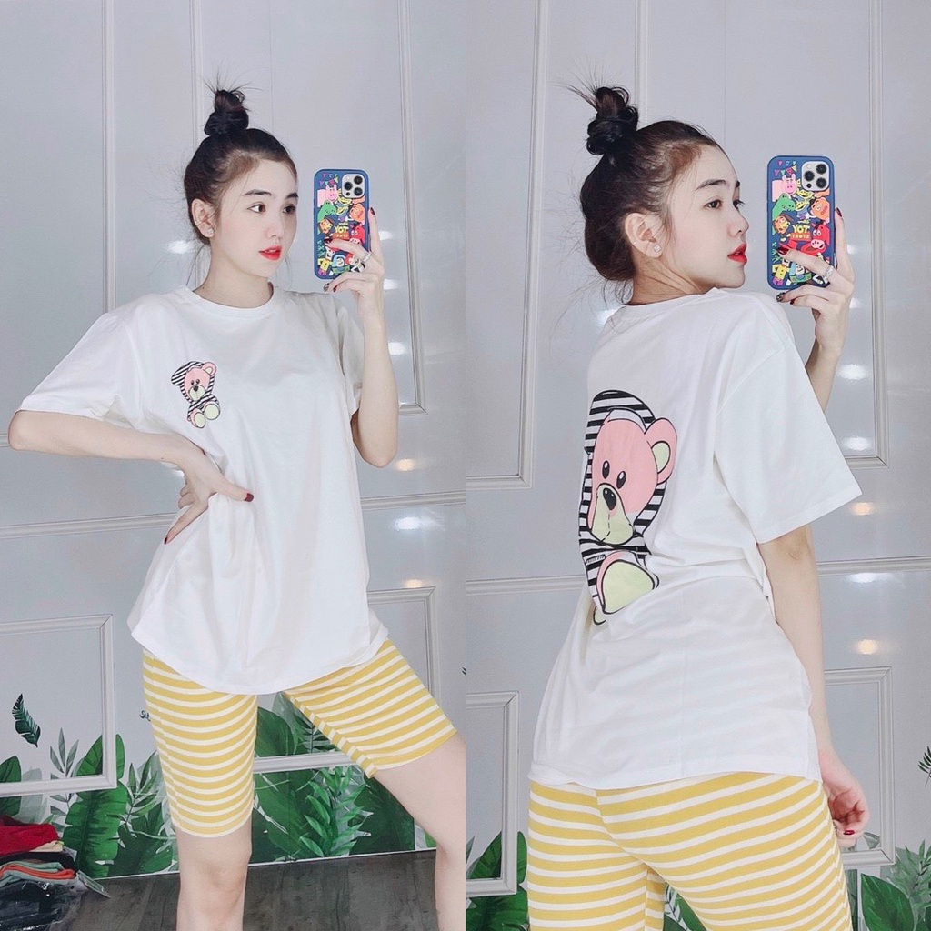 Đồ bộ nữ mặc nhà dễ thương chất vải cotton form rộng bigsize