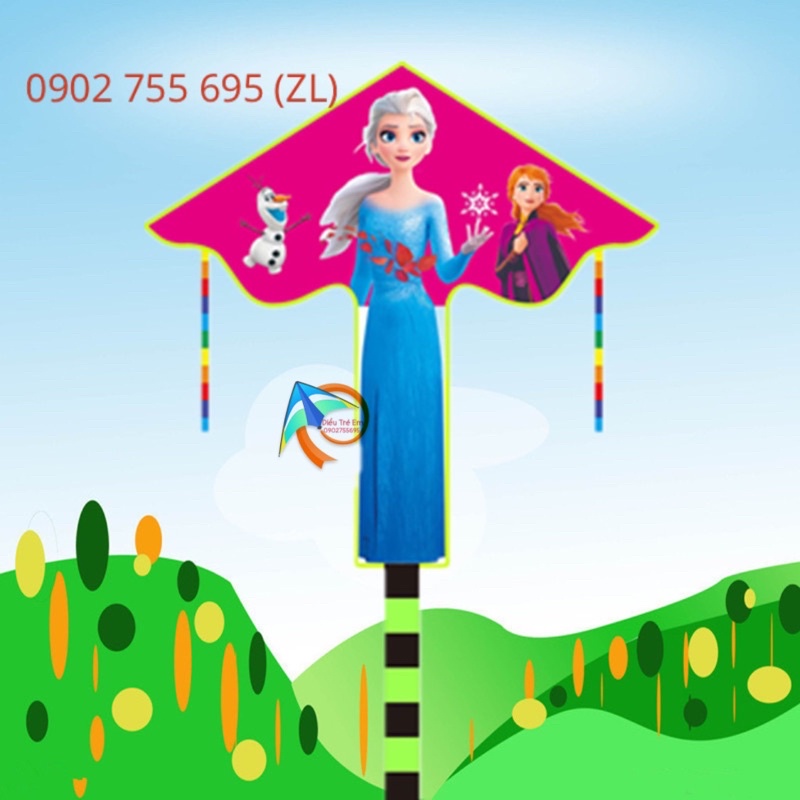 {2023} [MUA 1 TẶNG] Diều ELSA băng giá - TẶNG tay cầm thả diều 150 mét + Túi vải đựng (diều giá rẻ, diều thả, diều 3d)