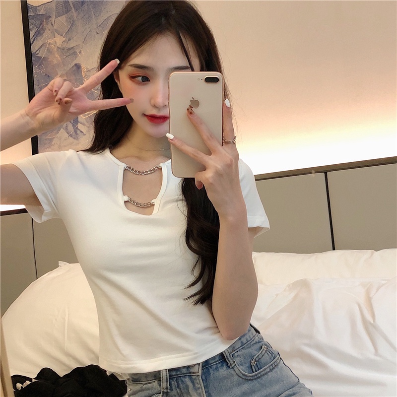 Áo Thun Tay Ngắn Dáng Rộng Phong Cách Hàn Quốc Cho Nữ