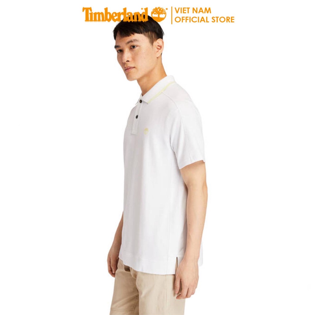 [SALE] Timberland Áo Thun Nam Có Cổ Timcool Polo TIMBERCHILL™ Màu Trắng 55% polyester, 45% cotton TB0A2E1Z AP-FP