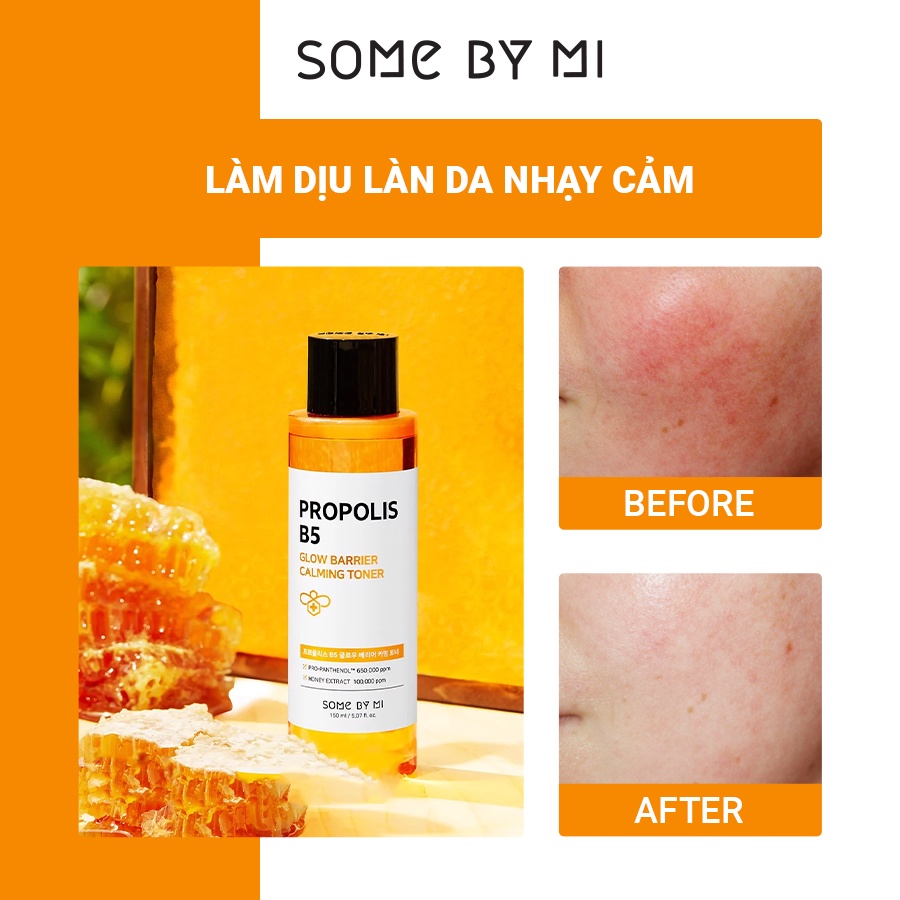 Nước Hoa Hồng Dưỡng Ẩm Và Phục Hồi Da Some By Mi Propolis B5 Glow Barrier Calming Toner 150ml