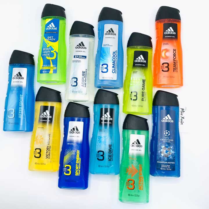 Sữa tắm dạng gel Adidas Ice Dive 3in1 Body, Hair & Face Shower Gel For Him, 400ml
