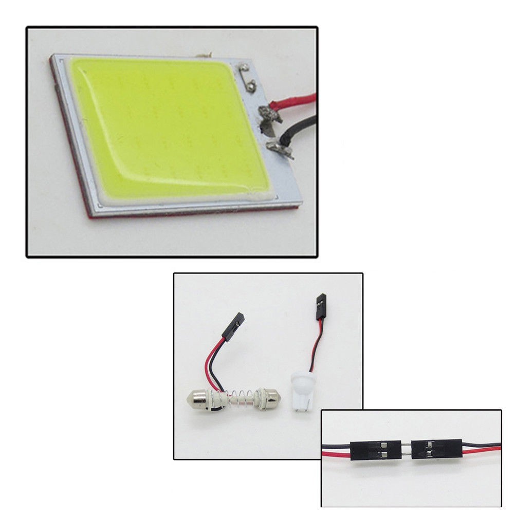 Bảng Đèn LED T10 48 SMD COB Ánh Sáng Trắng Cho Nội Thất Xe Hơi