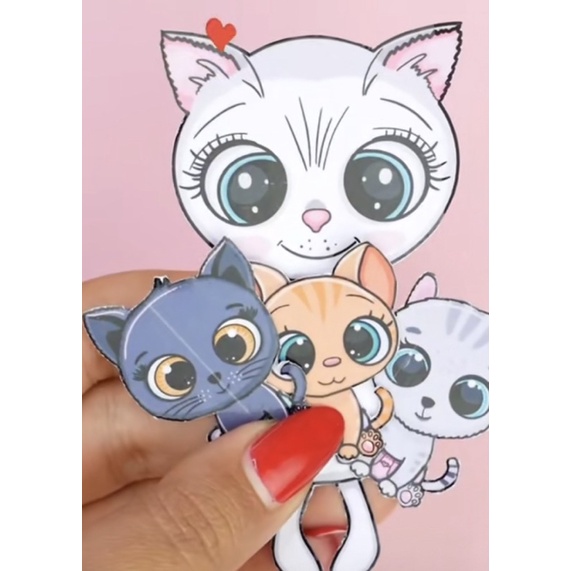 NGÔI NHÀ BÚP BÊ GIẤY MÈO CAT HOUSE