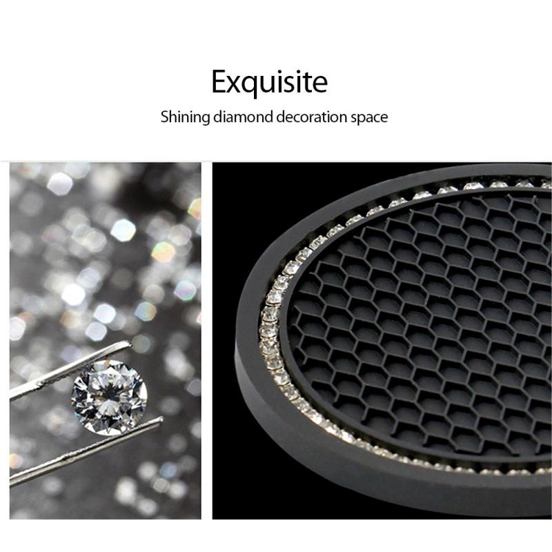 Set 2 Giá Đỡ Bình Nước Bằng Silica Gel Chống Trượt Tiện Dụng Cho Xe Hơi