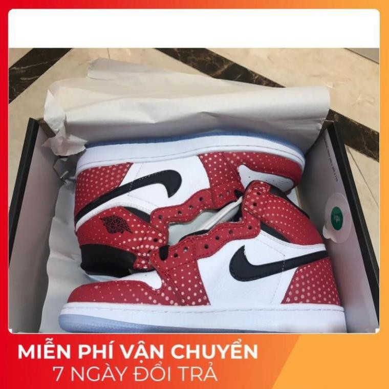 [Real] [FREE SHIP + FULL BOX] Giày Nike Air Jordan 1 Nữ Màu Trắng Đỏ . ! . * . ` _ 🍀