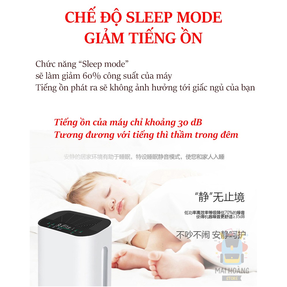 [Mã MAIHML40K giảm 110k] Máy lọc không khí UV-C diệt khuẩn, công nghệ HEPA, loại bỏ bụi PM2.5, formaldehyde - Model K12