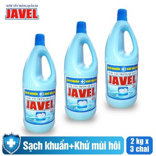 COMBO 3 chai nước tẩy trắng quần áo LIX javel (3 chai x 2kg) JL200