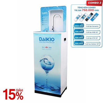 [SALES GIÁ TỐT] MÁY LỌC NƯỚC RO DAIKIO DKW-00010A Màng lọc RO 1812-50 Filmtec DOW - USA